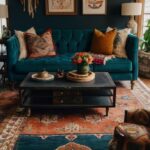 Dark Boho Living Room17